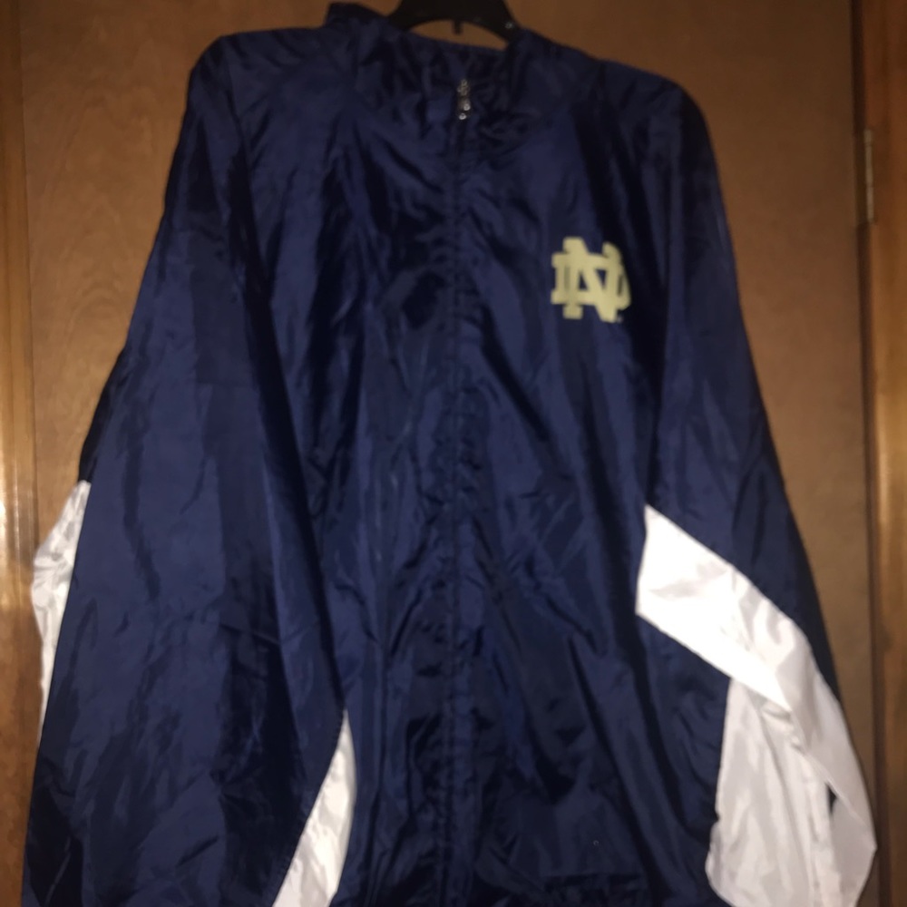 Notre Dame Fighting Irish Genuine Stuff Pack Away Full Zip Wind Jacket